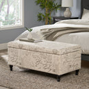 Tufted Storage Ottoman with Nailhead Trim