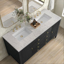 James Martin Myrrin 60" Double Bathroom Vanity, Carbon Oak
