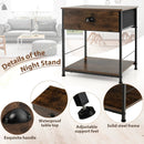2 Tiers Nightstand with Open Storage Shelf for Living Room Bedroom by LJGDeals