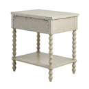 Nightstand with 1 Drawer and Turned Legs