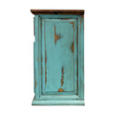 Traditional Small Rustic Nightstand Oldie Turquoise