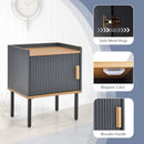 Nightstand Bedside End Table with Door Cabinet for Living Room Bedroom-Gray by LJGDeals