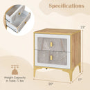 Nightstand with 2 Pull-out Drawers for Living Room Bedroom by LJGDeals