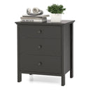 3-Drawer Wooden Nightstand Modern Bedside Table by LJGDeals