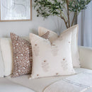 Nina Floral Block Printed Pillow Cover | Brown by Apartment No.3