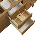 James Martin Laurent 72" Dual Mount Double Bathroom Vanity, Honey Oak