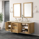 James Martin Laurent 72" Dual Mount Double Bathroom Vanity, Light Natural Oak