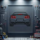 GT-R R35 Back View Metal Neon Car Wall Art - MTN0096