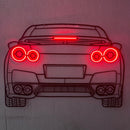 GT-R R35 Back View Metal Neon Car Wall Art - MTN0096