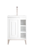James Martin Alicante' 24" Single Bathroom Vanity, Glossy White
