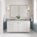 James Martin Chicago 60" Double Bathroom Vanity, Glossy White
