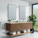 James Martin Marcello 72" Floating Double Bathroom Vanity, Chestnut