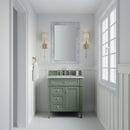 James Martin Brittany 30" Single Bathroom Vanity, Smokey Celadon