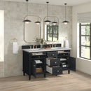 James Martin Lorelai 60" Double Bathroom Vanity, Black Onyx