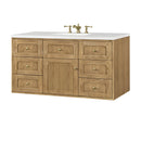 James Martin Laurent 48" Dual Mount Single Bathroom Vanity, Light Natural Oak