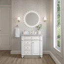 James Martin Bristol 30" Single Bathroom Vanity, Bright White