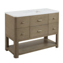 James Martin Lucian 48" Single Bathroom Vanity, Pebble Oak