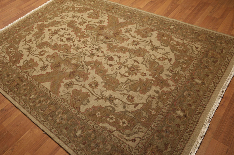 6' x 9' New Hand knotted Wool Oriental Area Rug Beige