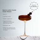 Reserve Julien Crystal Coupe Glasses Set of 4 by Viski