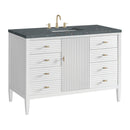 James Martin Myrrin 48" Single Bathroom Vanity, Bright White