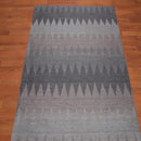 5' x 7' Handmade Geometric Graphic Wool Modern Flatweave Area Rug Gray