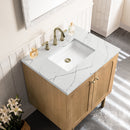 James Martin Laurent 30" Dual Mount Single Bathroom Vanity, Light Natural Oak