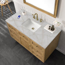 James Martin Laurent 48" Dual Mount Single Bathroom Vanity, Light Natural Oak
