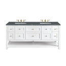 James Martin Breckenridge 72" Double Bathroom Vanity, Bright White