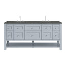 James Martin Breckenridge 72" Double Bathroom Vanity, Serenity Blue