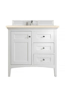 James Martin Palisades 36" Single Bathroom Vanity, Bright White