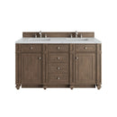 James Martin Bristol 60" Double Bathroom Vanity, Whitewashed Walnut