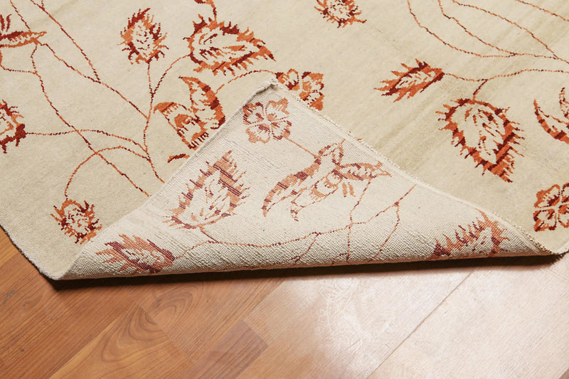 8' x 10' Hand Knotted Vegetable Dyes Oriental Area rug Beige