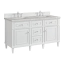 James Martin Lorelai 60" Double Bathroom Vanity, Bright White