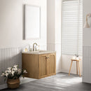 James Martin Laurent 30" Dual Mount Single Bathroom Vanity, Light Natural Oak