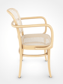 No 811 Bentwood Armchair by Ton - Natural Beech-Cane Seat/Cane Back