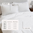 100% Cotton Honeycomb Waffle Duvet Set - Mattea Collection by Great Bay Home