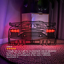 Aventador SVJ Back View Metal Neon Car Wall Art - MTN0262