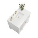 James Martin Myrrin 36" Single Bathroom Vanity, Bright White
