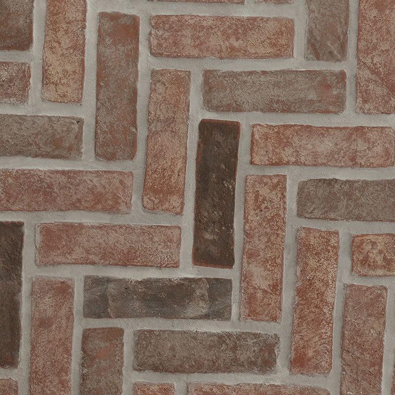 MSI Noble Red®Reclaimed Clay Brick - Herringbone, photo 2 of 11