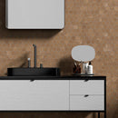 Noce Honed Filled Hexagon Travertine Mosaics 10 3/8x12