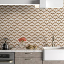 Noce Textured 3d Hexagon Travertine Mosaics 10 3/8x12