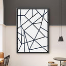 Noir Abstract Lines Canvas