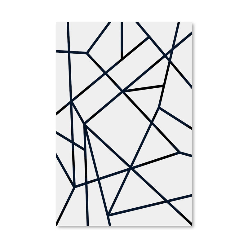 Noir Abstract Lines Canvas