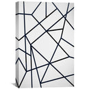 Noir Abstract Lines Canvas