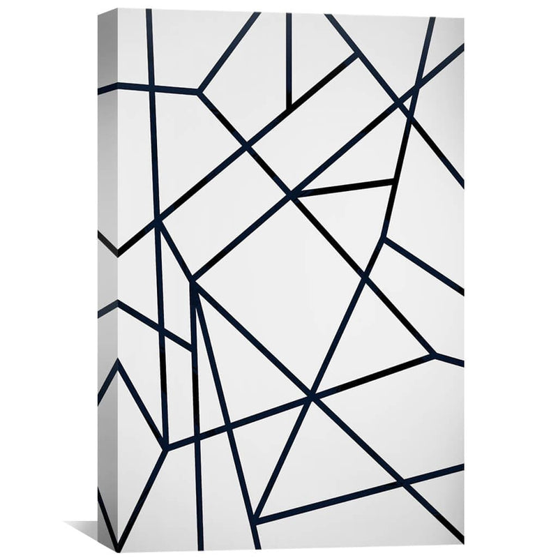 Noir Abstract Lines Canvas