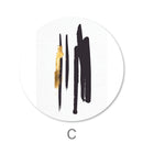 Noir Brush Work Canvas - Circle