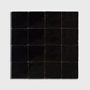 Noir Glossy Zellige Mosaics 12x12