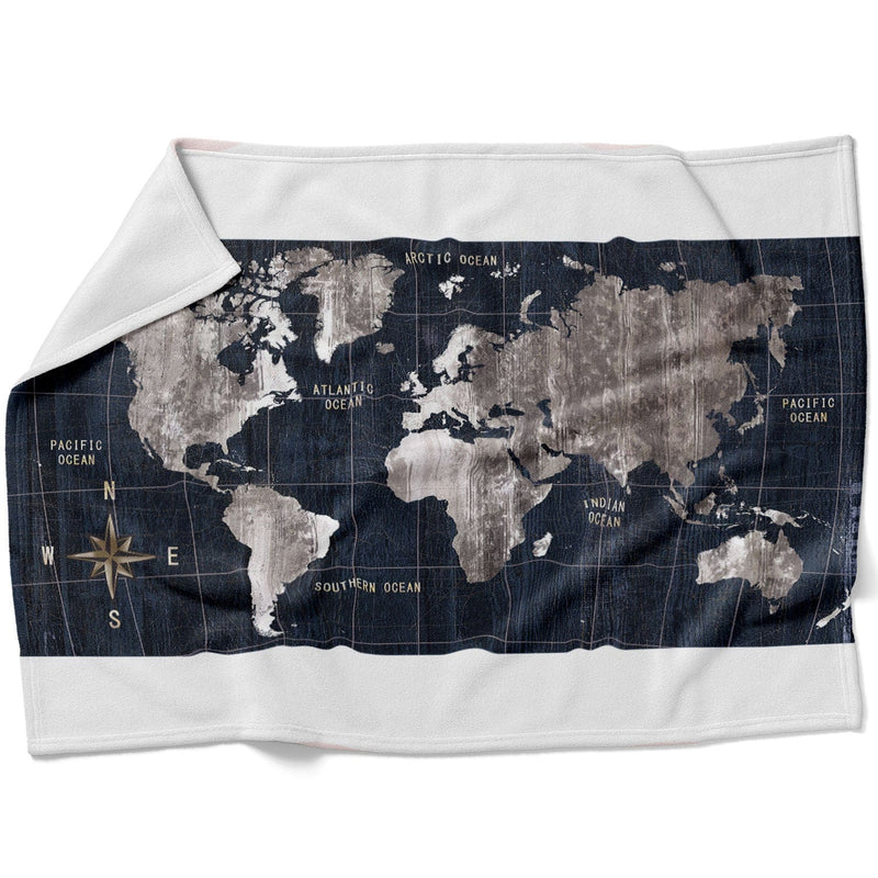 Noir Map Blanket