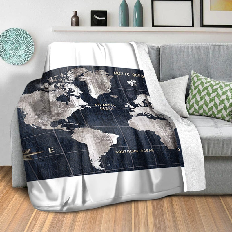 Noir Map Blanket