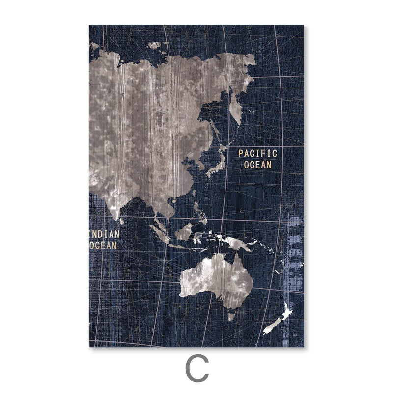 Noir Map Canvas